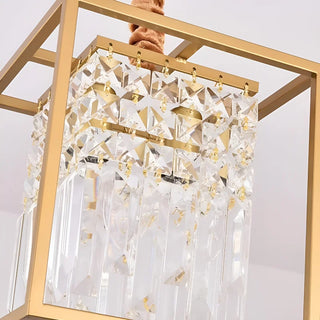 MIRODEMI Inverno e Monteleone | Square Crystal Hanging LED Chandelier Details