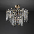 MIRODEMI Inverso Pinasca | Tiered Сrystal Ceiling LED Chandelier Light Off