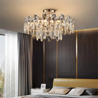 MIRODEMI Inverso Pinasca | Tiered Сrystal Ceiling LED Chandelier for Hotel