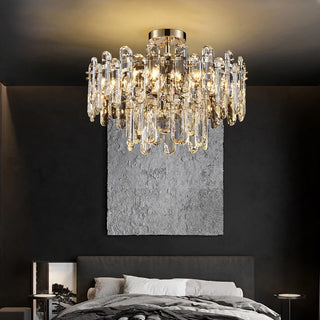 MIRODEMI Inverso Pinasca | Tiered Сrystal Ceiling LED Chandelier for Living Room