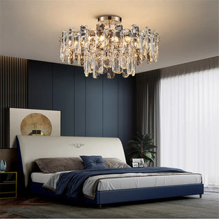 MIRODEMI Inverso Pinasca | Tiered Сrystal Ceiling LED Chandelier for Staircase