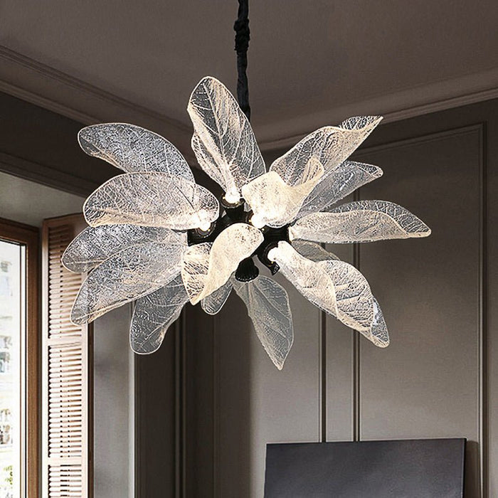 MIRODEMI® Irsina | Creative LED Chandelier in the Shape of Leaf for Living Room, Kitchen