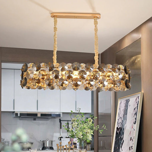 MIRODEMI® Isola | Lux Smoky Gray/Cognac Crystal Chandelier