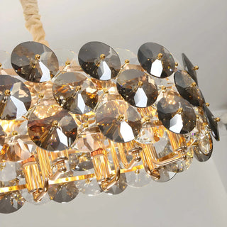 MIRODEMI Isola | Classy Lux Smoky Gray/Cognac Crystal Chandelier