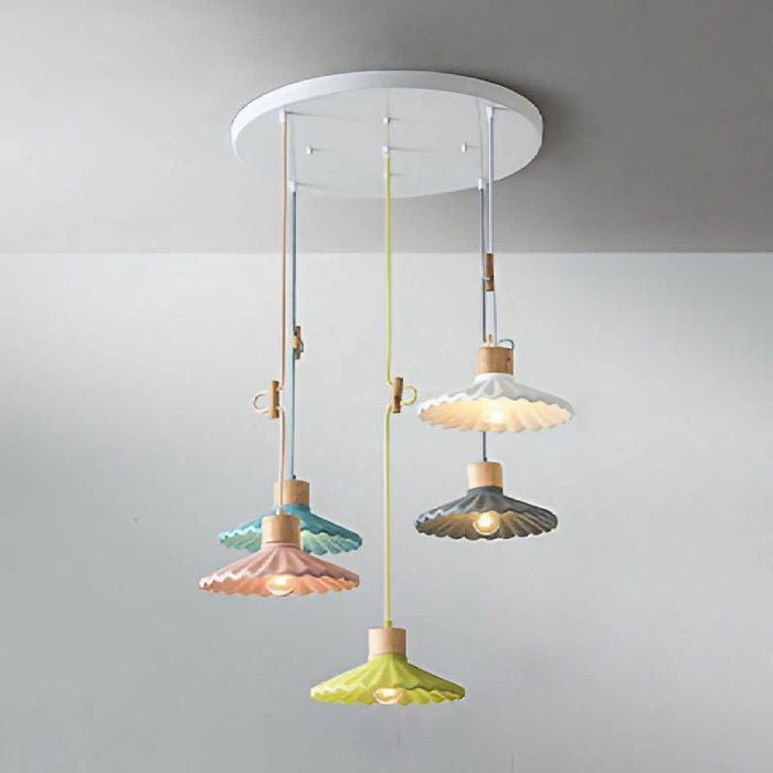 MIRODEMI Isolabona Colorful Seashell Style Chandelier for Restaurant 5 Colors