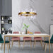MIRODEMI® Jodoigne | Round Gold Crystal Chandelier for Dining Room