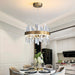 MIRODEMI® Jodoigne | Gold Crystal Chandelier for Dining Room