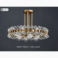 MIRODEMI® Kloten | Drum Clear Crystal Chandelier for Living Room