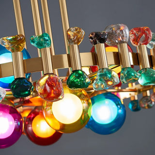 MIRODEMI® Kloten | Modern Drum Colorful Crystal Chandelier for Hotel