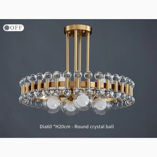 MIRODEMI® Kloten | Modern Drum Clear Crystal Chandelier for Dining Room