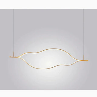 MIRODEMI® Küssnacht | Gold Wave Chandelier for Dining Room