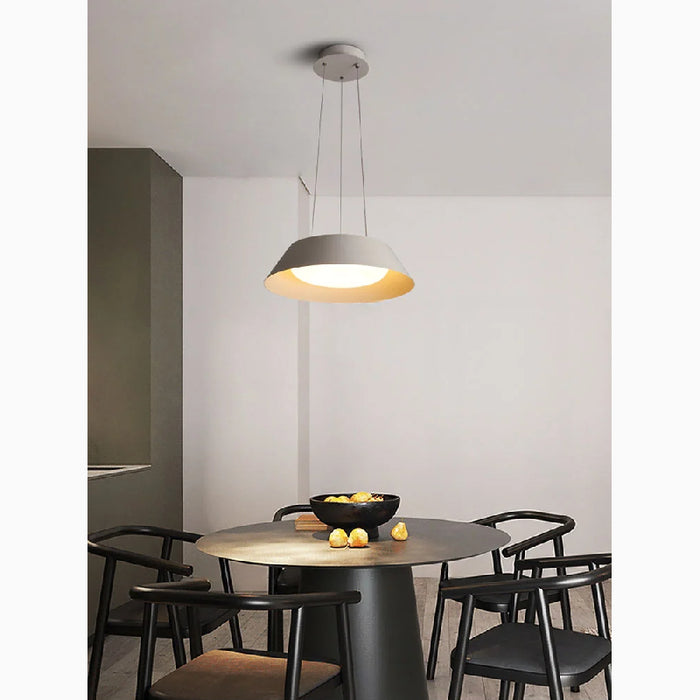 MIRODEMI® La Brigue | White Circular Pendant Lighting with for Dining Room