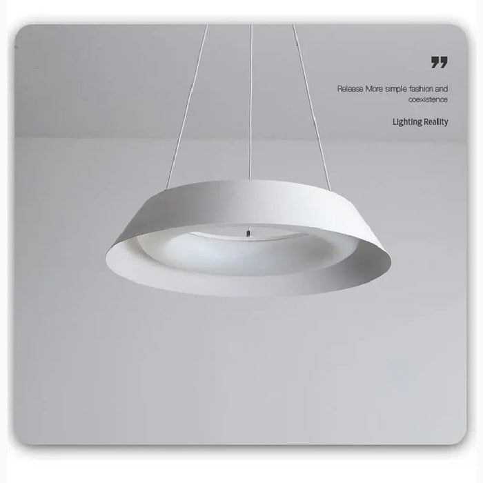 MIRODEMI® La Brigue | White Circular Pendant Lighting with for Dining Room