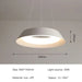 MIRODEMI® La Brigue | White Circular Pendant Lighting with for Dining Room