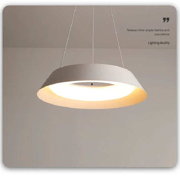 MIRODEMI® La Brigue | White Circular Pendant Lighting with for Dining Room