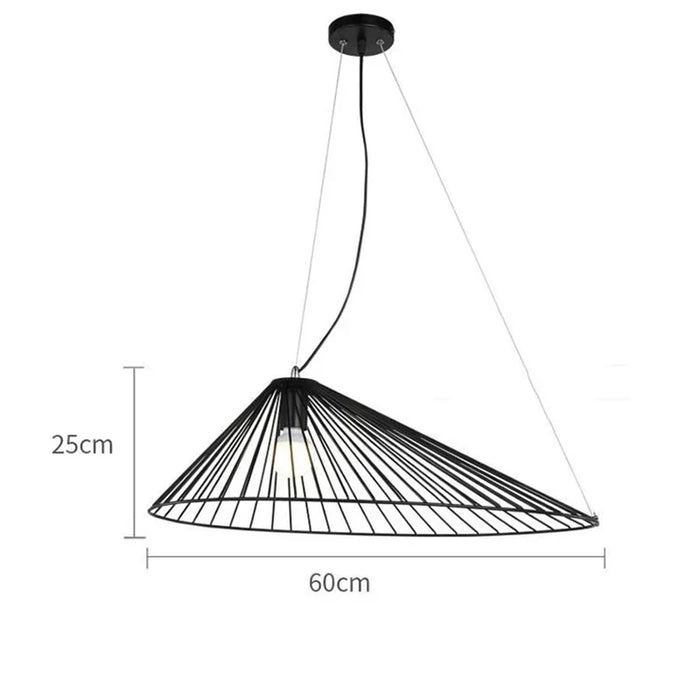 MIRODEMI® La Colmiane | Loft Straw Hat Iron Pendant Light