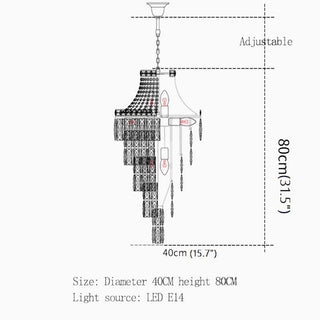 La Croix-sur-Roudoule | Duplex Spiral Crystal Stairway Chandelier from Mirodemi for Parlor