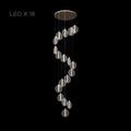 MIRODEMI® La Gaude | Elegant Gold Circles Magic Chandelier 18 heads / Warm light