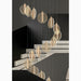 MIRODEMI® La Gaude | Elegant Gold Circles Magic Chandelier 36 heads / Cool light