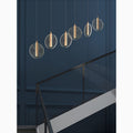 MIRODEMI® La Gaude | Elegant Gold Circles Magic Chandelier 6 heads / Cool light