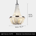MIRODEMI® La Louvière | Silver Chain Lighting for Living Room