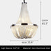 MIRODEMI® La Louvière | Silver Chain Lamp for Living Room