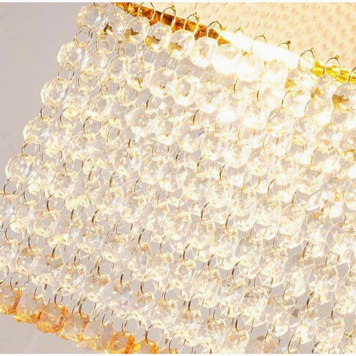 MIRODEMI La Rochette Gorgeous Crystal Blocks LED Ceiling Chandelier Detail