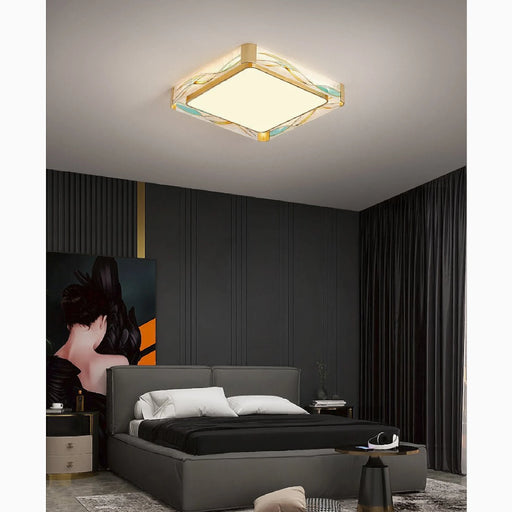 MIRODEMI® La Tour-de-Trême | Square LED Сopper Ceiling Lamp