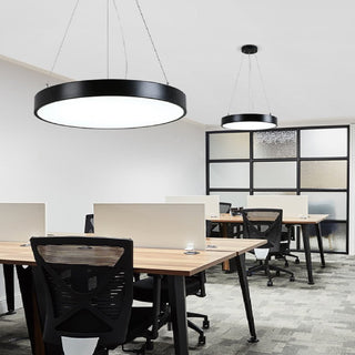 La Turbie | Black & White Thin Round Pendant Lamp