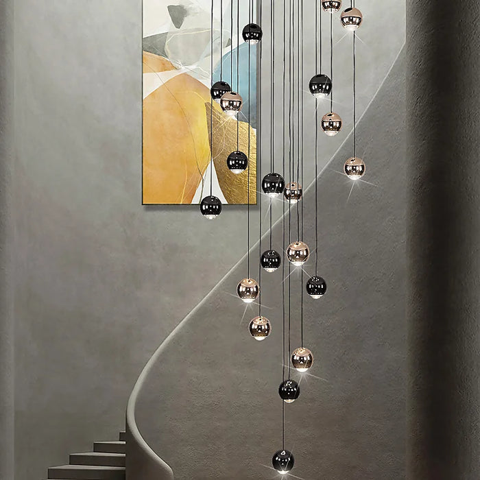 MIRODEMI® Laigueglia | Crystal LED Stunning Chandelier with Hanging Balls