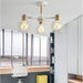 MIRODEMI® Lancy Modern Creative Wooden Ceiling Chandelier for Living Room, Bedroom Champagne / 3 6 8 Lights