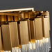 MIRODEMI Les Ferres Modern Gold Crystal Rectangle Chandelier Lampshade Details