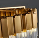 MIRODEMI Les Ferres Modern Gold Crystal Rectangle Chandelier Lampshade Details