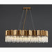 MIRODEMI Les Ferres Modern Gold Crystal Rectangle Chandelier For Home Decoration