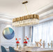 MIRODEMI Les Ferres Modern Gold Crystal Rectangle Chandelier For Dining Room and Kitchen