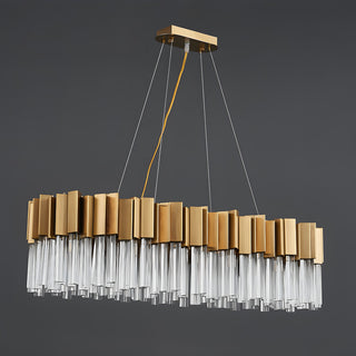 MIRODEMI Les Ferres Modern Gold Crystal Rectangle Chandelier For Luxury Home Decoration