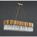 MIRODEMI Les Ferres Modern Gold Crystal Rectangle Chandelier For Luxury Home Decoration