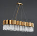 MIRODEMI Les Ferres Modern Gold Crystal Rectangle Chandelier For Luxury Home Decoration