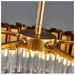 MIRODEMI Les Ferres Modern Gold Crystal Rectangle Chandelier Lamp Base Details
