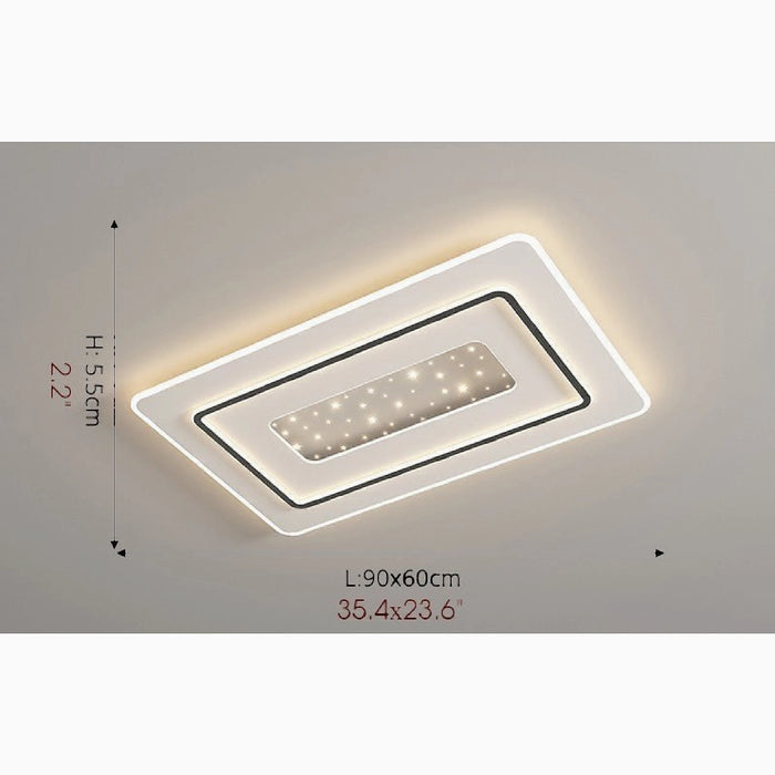 MIRODEMI® Lessines | Rectangle Minimalist Acrylic LED Ceiling Lamp