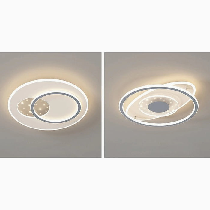 MIRODEMI® Leuven | Round Minimalist gray Acrylic LED Ceiling Light