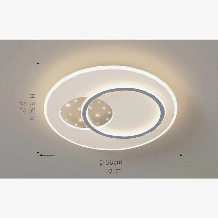 MIRODEMI® Liège | Oval Minimalist Acrylic LED Ceiling Light on