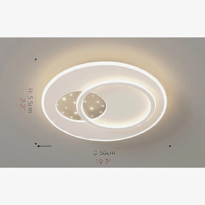 MIRODEMI® Liège | Oval Minimalist circle Acrylic LED Ceiling Light