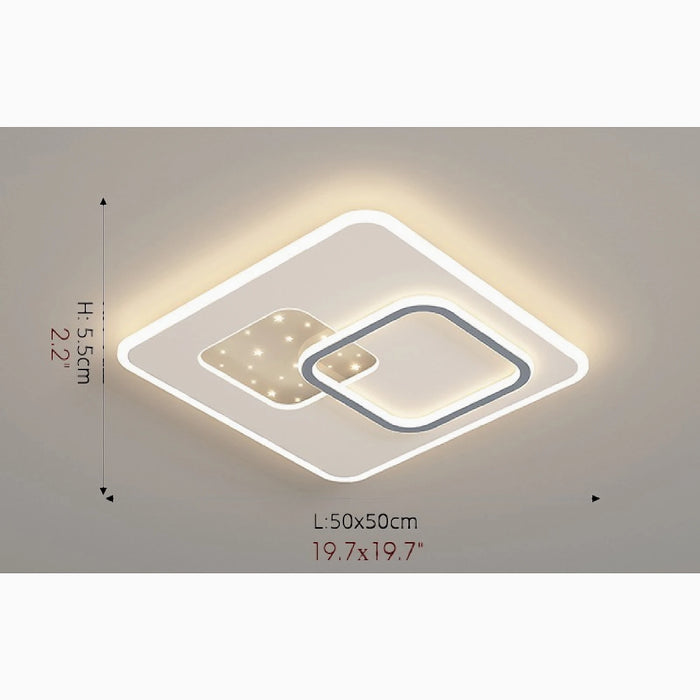 MIRODEMI® Limbourg | Rhomboid Minimalistic Acrylic LED Ceiling Light