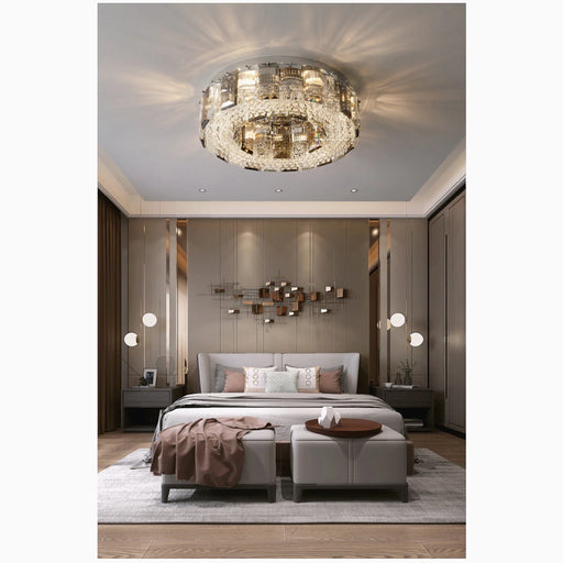 MIRODEMI® Loano | Modern Gorgeous Drum Ceiling Crystal Chandelier
