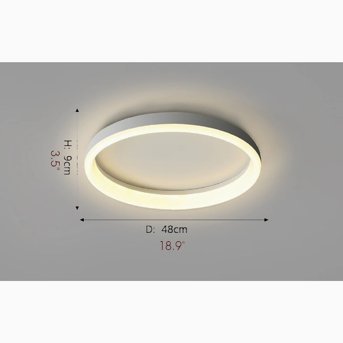 MIRODEMI® Lokeren | Round ring LED Ceiling Lamp