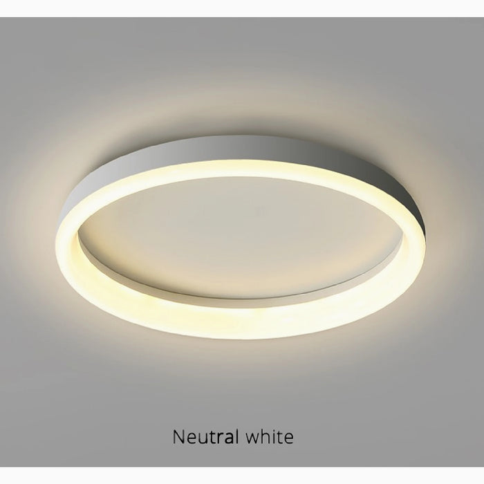 MIRODEMI® Lokeren | Round white LED Ceiling Lamp