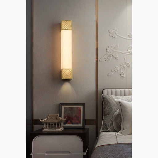 MIRODEMI® Luxury Marble Wall Lamp in Traditional Chinese Style for Bedroom image | luxury lighting | marble wall lamps