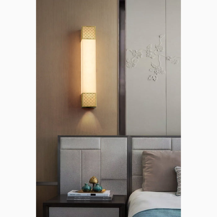 MIRODEMI® Luxury Marble Wall Lamp in Traditional Chinese Style for Bedroom image | luxury lighting | marble wall lamps