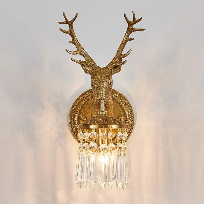 MIRODEMI® Luxury Wall Lamp in the Shape of a Deer Head for Living Room, Bedroom image | luxury lighting | luxury wall lamps